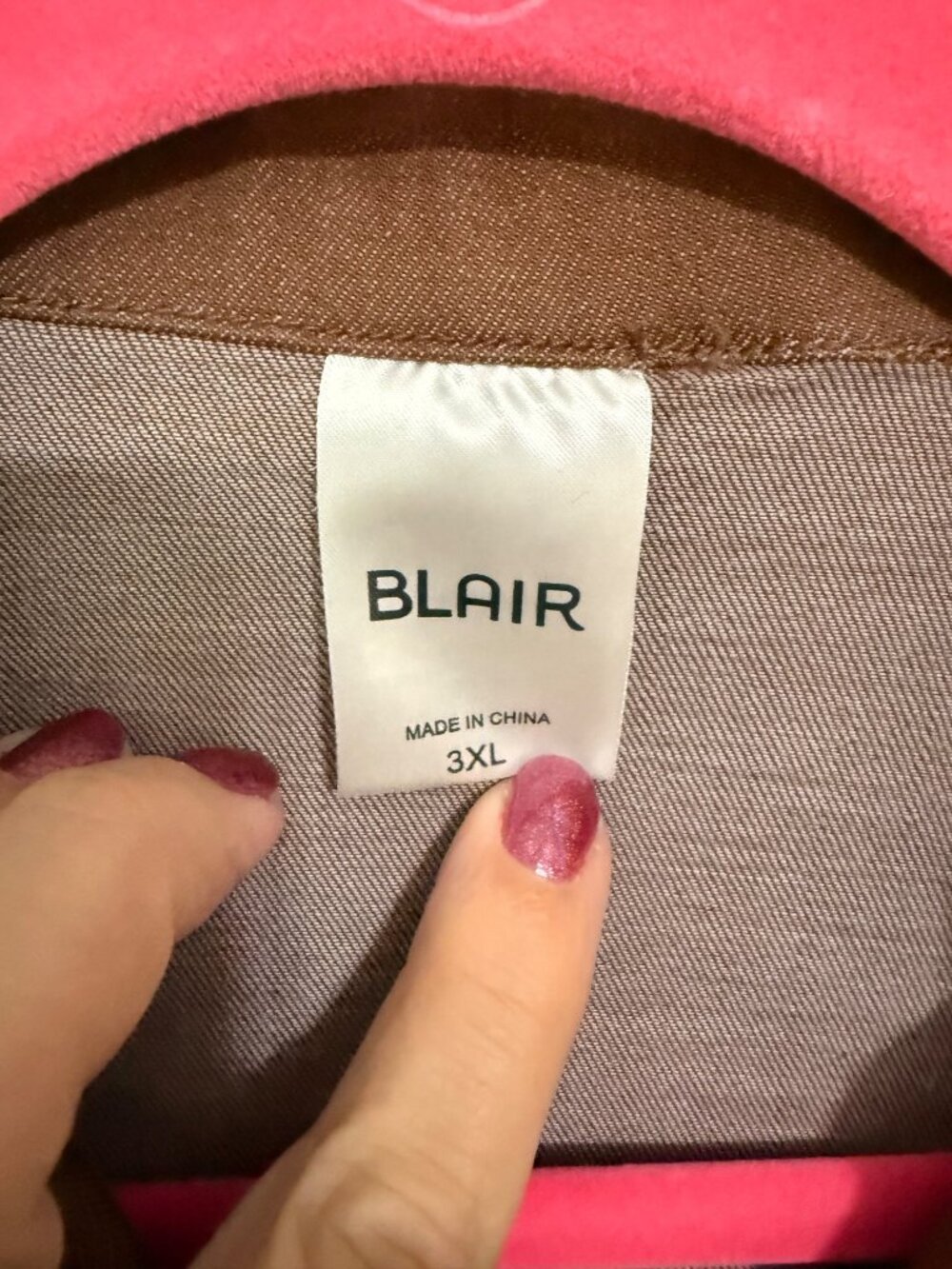 Blair Denim Jacket Brown Pockets Classic Boho Womans 3X - Picture 4 of 5